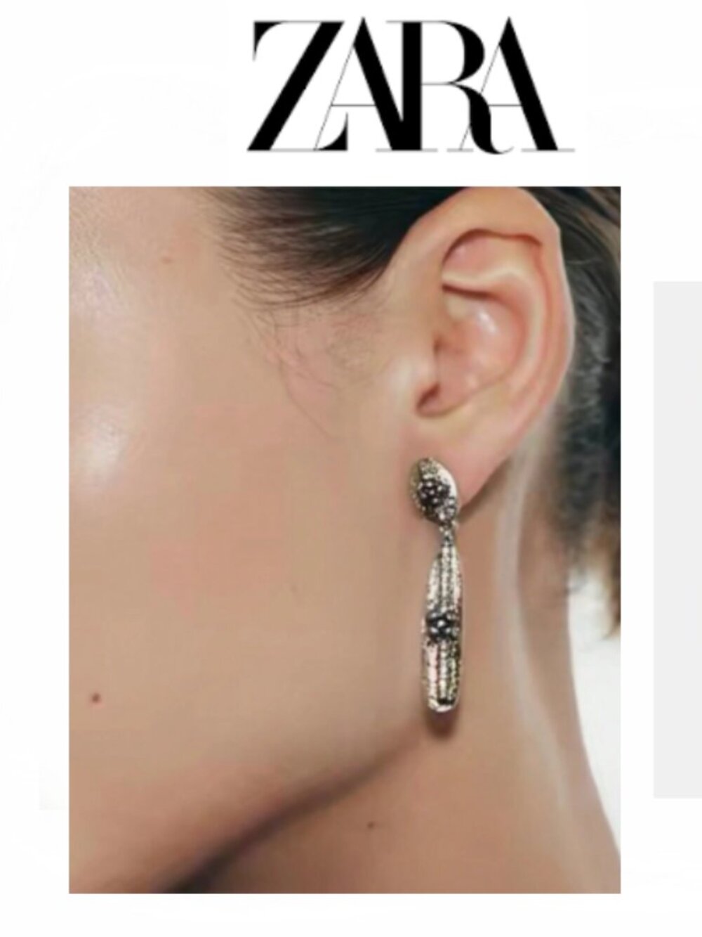 NWOT SS2026 Silver Metallic Dangling Earrings